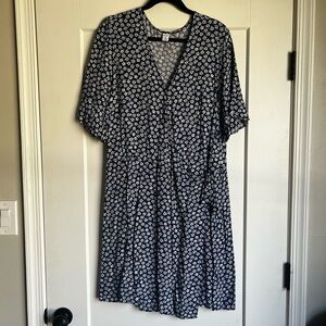 Floral Faux-Wrap Dress